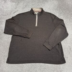 The Normal Brand 1/4 Zip Pullover Sweater Mens XXL Dark Gray Stretch Casual